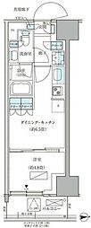 パークアクシス品川天王洲アイル 1DKの間取図画像