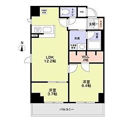グランフォークス清澄白河 2LDKの間取図画像