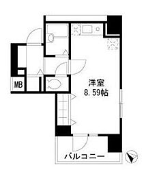 ドエルイン月島 ワンルームの間取図画像