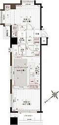 アヴァンティーク銀座2丁目 2DKの間取図画像