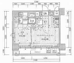 プレール・ドゥーク東京EAST3 1LDKの間取図画像