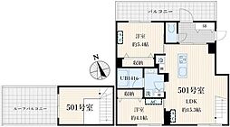 アグライア品川中延 2LDKの間取図画像