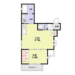 GrandFamille 1LDKの間取図画像