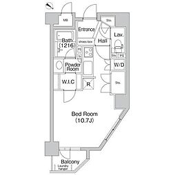 COMFORIA代々木上原 ワンルームの間取図画像