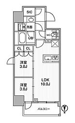 nido蒲田 2LDKの間取図画像
