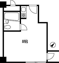 ライオンズマンション南青山 ワンルームの間取図画像