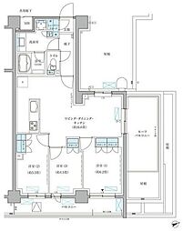 パークアクシス文京本郷 3LDKの間取図画像