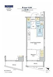 PROUDFLAT渋谷笹塚 1LDKの間取図画像