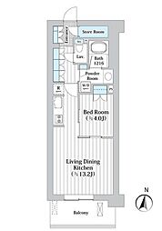 アビティグランデ砧 1LDKの間取図画像