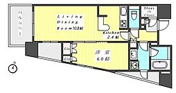 グランスイート南麻布 1LDKの間取図画像