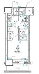 ガリシア浜松町 1Kの間取図画像