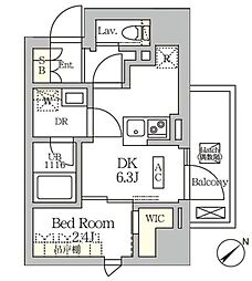 アークマーク大塚 1DKの間取図画像