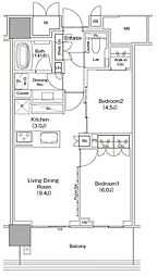 自由が丘ミューズスクエア ザ レジデンス 3LDKの間取図画像