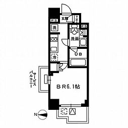 レジディア新宿イースト3 1Kの間取図画像
