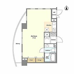 MG目黒駅前 ワンルームの間取図画像