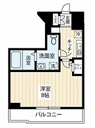 スクエアシティ北馬込 1Kの間取図画像