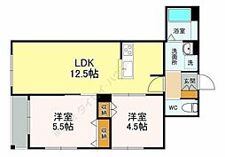 アークエス高円寺 2LDKの間取図画像