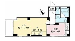ジェム西新宿(ZEH) 1LDKの間取図画像