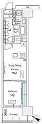 ロイヤルパークス有明 1LDKの間取図画像