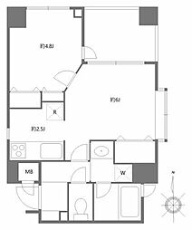 ガーデン代々木参宮橋 1LDKの間取図画像