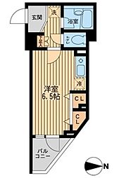 ドゥーエ西大島 ワンルームの間取図画像