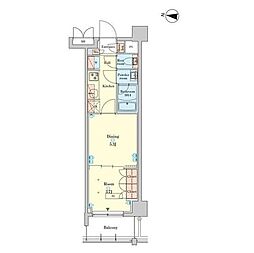 RJRプレシア千鳥 1DKの間取図画像