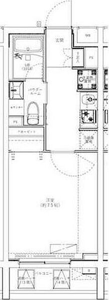 ジェノヴィア学芸大学 406｜東京都目黒区目黒本町２丁目(賃貸マンション1K・4階・25.46㎡)の写真 その2