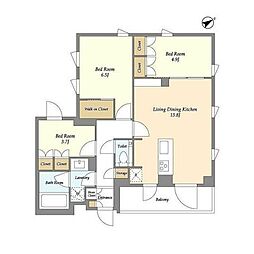 ルミナコート高井戸 3LDKの間取図画像