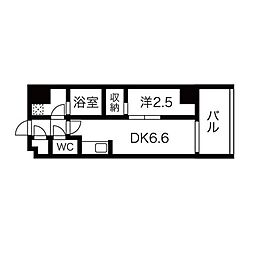 SEASONFLATS蔵前清住通り 1DKの間取図画像