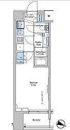 ルフォンプログレ中野富士見町ザ・レジデンス 1Kの間取図画像