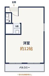 マートルコート中目黒第2 ワンルームの間取図画像