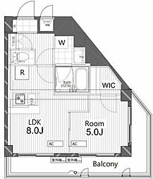ガラ・シティ高井戸 1LDKの間取図画像