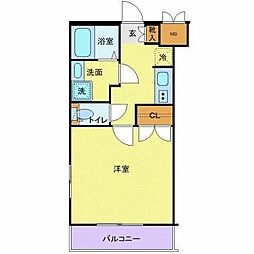 ラグジュアリーアパートメント砧 4階1Kの間取り