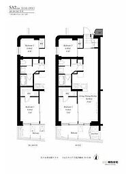 代々木参宮橋テラス 101 1階2LDKの間取り