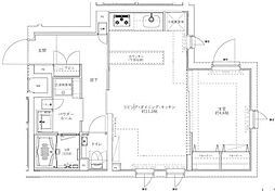 ジェノヴィア新大塚 4階1LDKの間取り