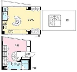 S4SBLDG 5階1LDKの間取り