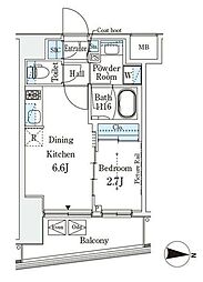 イプセ押上 3階1DKの間取り