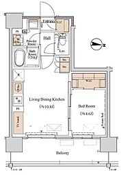 ブランシエスタ木場 7階1LDKの間取り