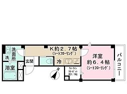 メゾン・ド・コール 2階1Kの間取り