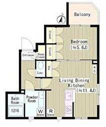 ファレール笹塚 5階1LDKの間取り