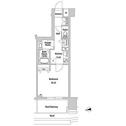 ブレス西巣鴨 8階1Kの間取り