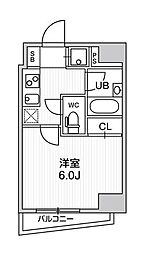 コンシェリア新橋 1Kの間取図画像