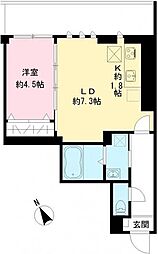 つむぎの杜西荻みなみ 2階1LDKの間取り
