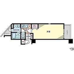 トーシンフェニックス目黒碑文谷 3階1Kの間取り