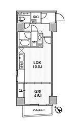 ルネサンスコート京成曳舟 9階1LDKの間取り