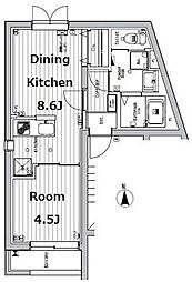 ブリステラス学芸大学前 3階1DKの間取り