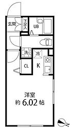 ブランシェ笹塚 2階ワンルームの間取り