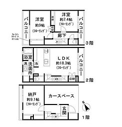 コート・ドール 3階2SLDKの間取り