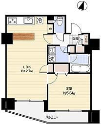 メインステージ九段下 12階1LDKの間取り