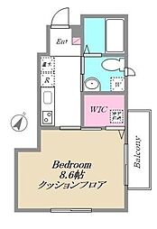 油面パークヴィレッジ 1階1Kの間取り